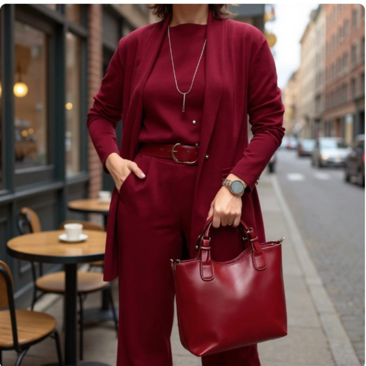 Maebrie | Élégant Ensemble de Trois Pièces Set