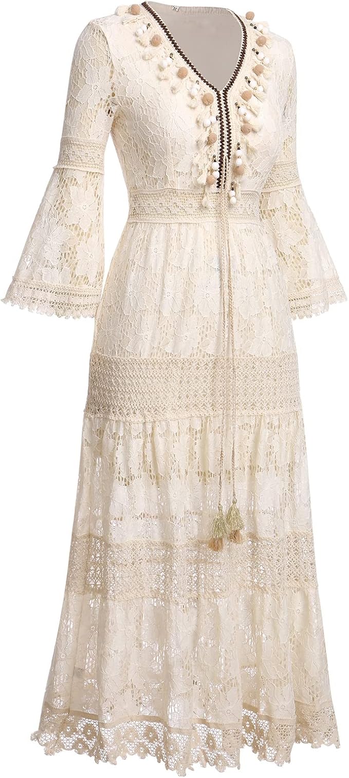 Amary - Robe Boho en Dentelle