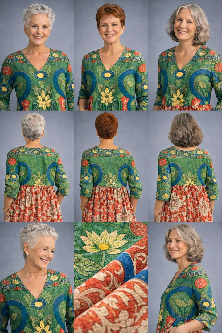 Zara – Robe longue vintage à fleurs, élégance rétro française