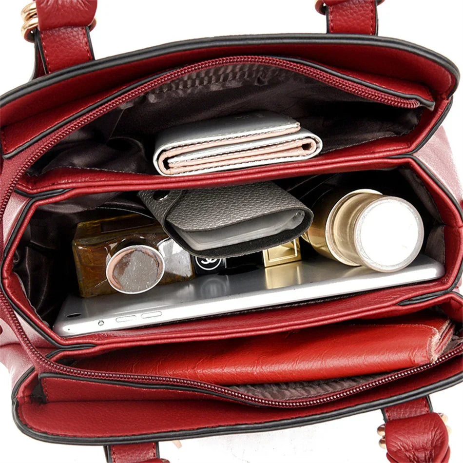 MARIA | BURGUNDY HANDBAG