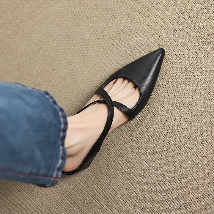 Mulules En Cuir Véritable Aluna