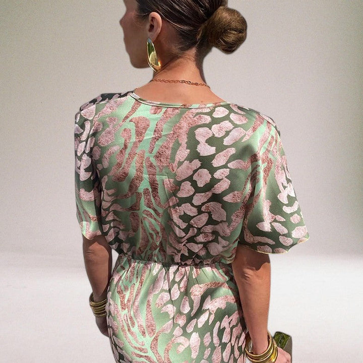 Robe Maxi à Col V Torsadé – Robe Longue Élégante pour Occasions Spéciales