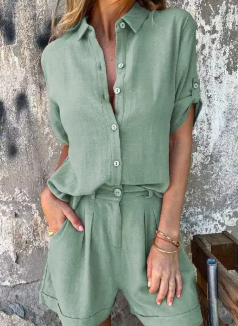 NOA - Ensemble Deux Pièces en Lin