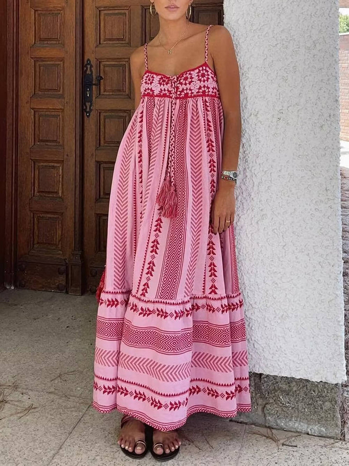 Robe Maxi en Crochet pour Femmes | Robe d'Été Boho en Patchwork Tricoté