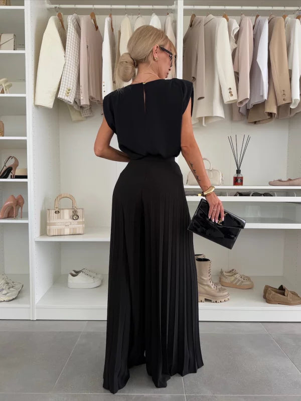 Marian - Élégant Ensemble Plissé