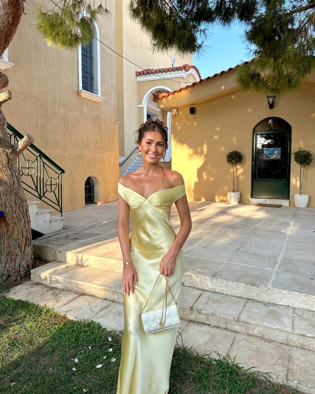 Alina | Satin Maxi Dress with Open Back