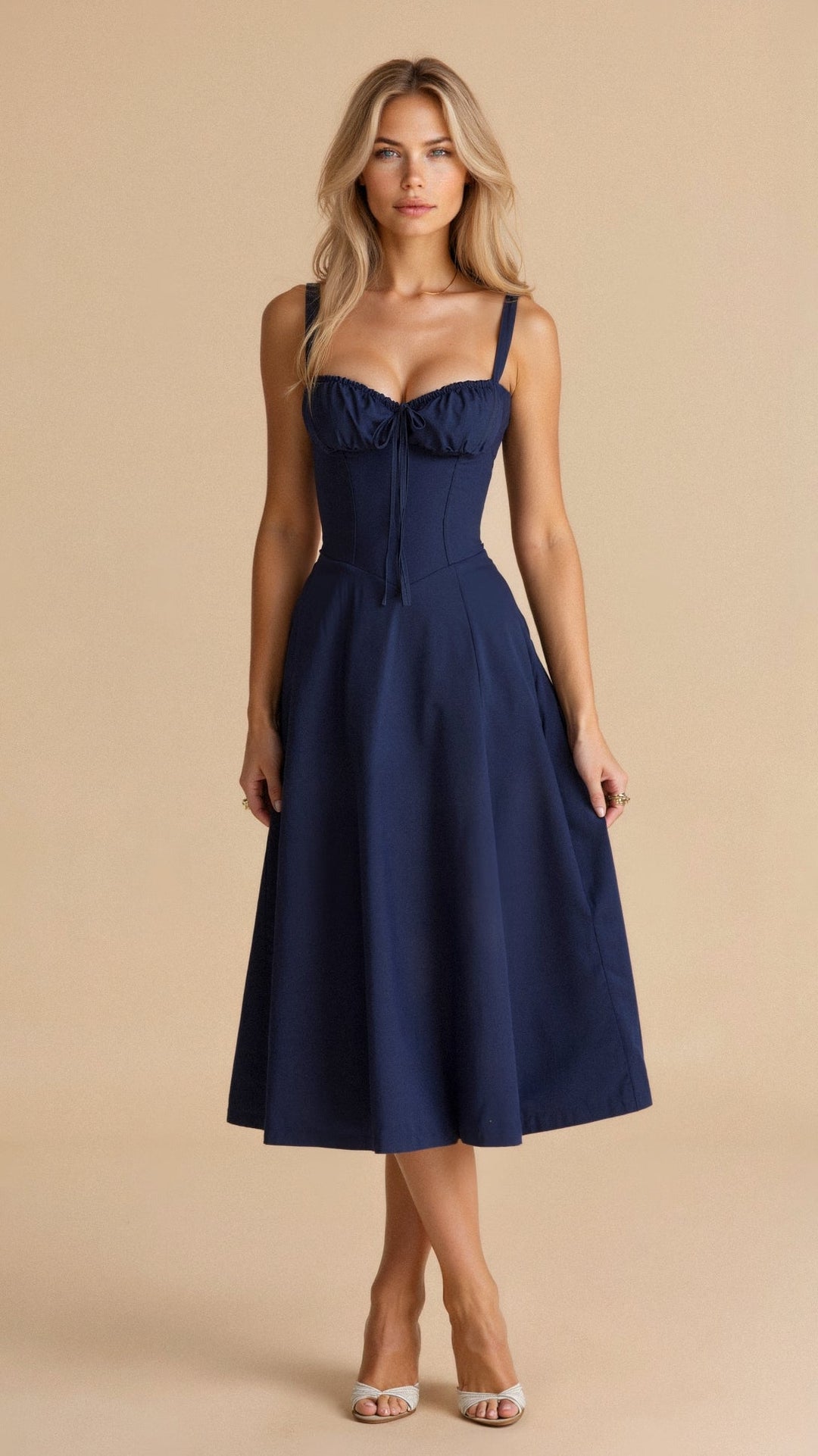 Robe Midi Corset Femme – Élégance Féminine et Charme Sans Effort