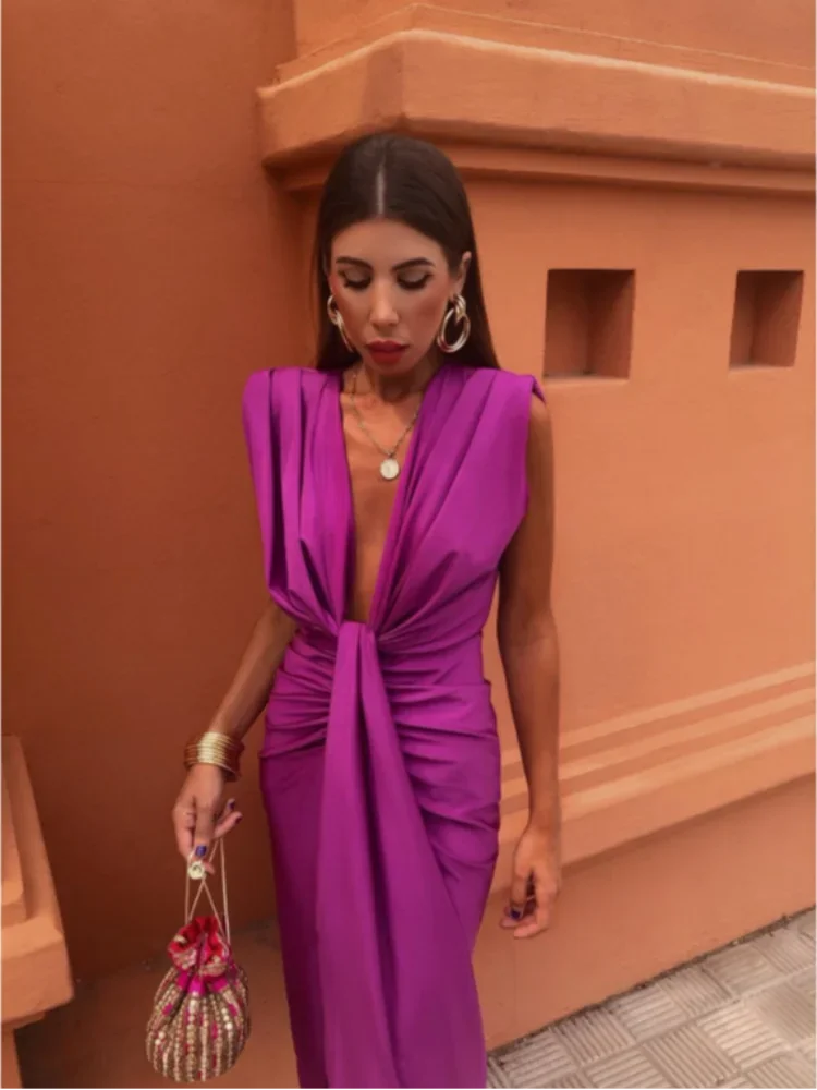 Robe Maxi Plissée Femme | Élégante et Flatteuse pour les Occasions Officielles