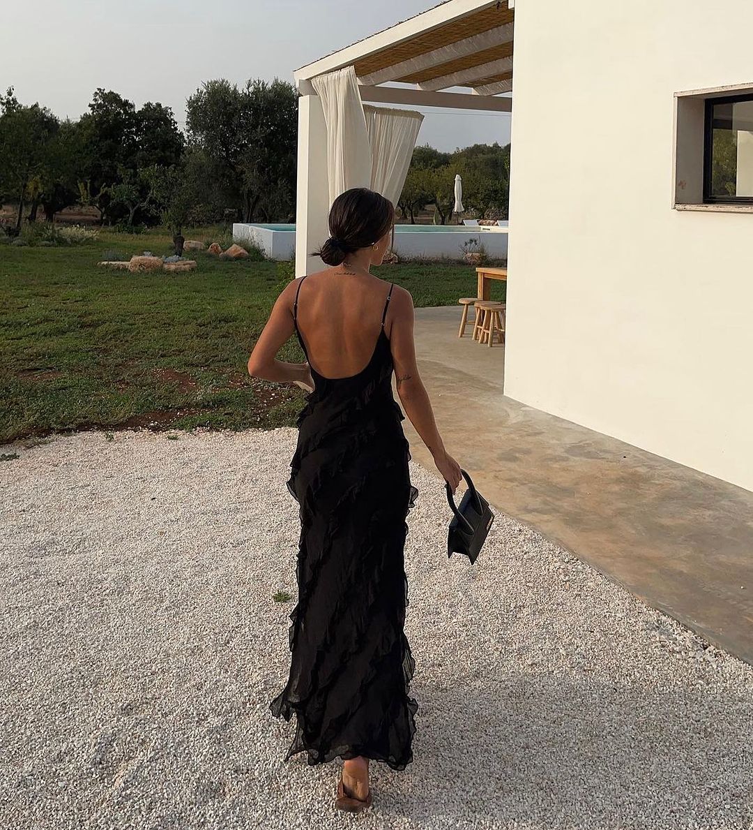 Robe Maxi à Volants pour Femmes – Élégance de Jour comme de Nuit