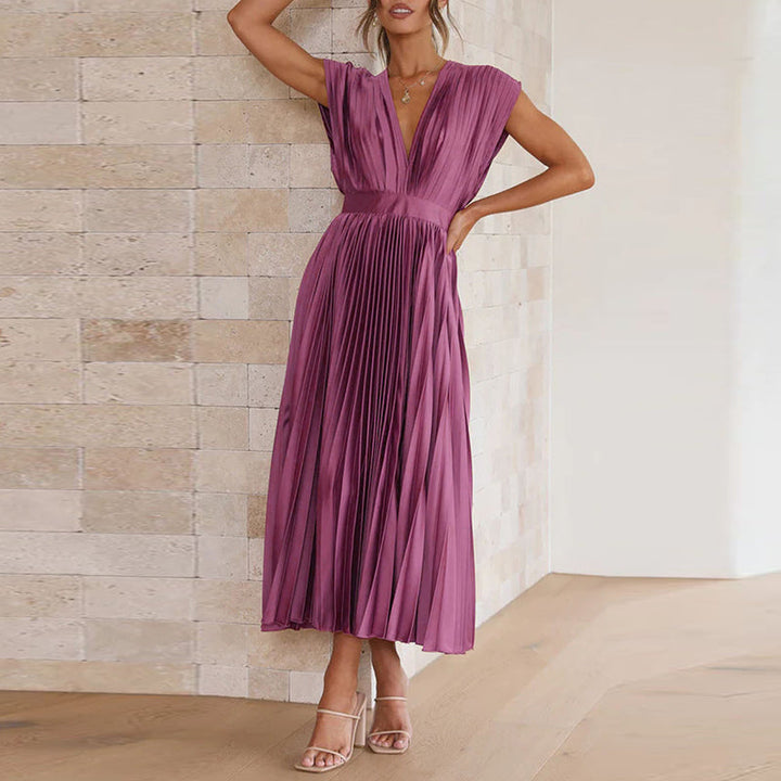Robe d'été femme à décolleté en V – Élégante, dos nu et confortable