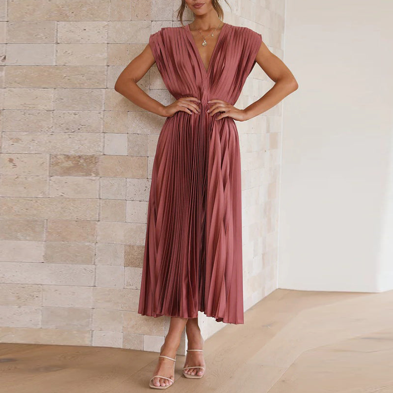 Robe d'été femme à décolleté en V – Élégante, dos nu et confortable