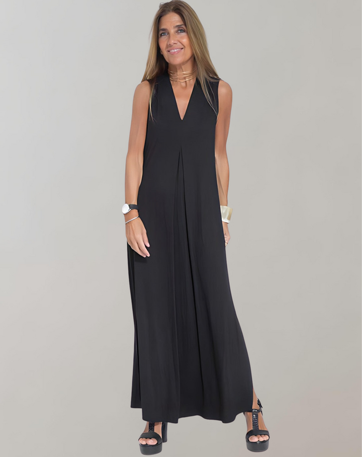 Robe Maxi Femme Col V | Vêtements d'Été Légers et Aérés | Coupe Élégante et Confortable
